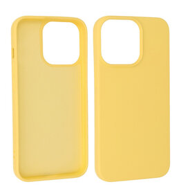 BAOHU iPhone 15 Pro Max Hoesje Fashion Backcover Telefoonhoesje Geel