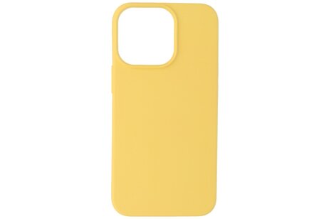 BAOHU Fashion Backcover Telefoonhoesje - Color Hoesje - Geschikt voor iPhone 15 Pro Max - Geel
