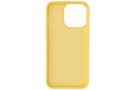Fashion Backcover Telefoonhoesje - Color Hoesje - Geschikt voor iPhone 15 Pro Max - Geel