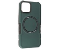 Hoesje Geschikt voor de iPhone 15 - Schokbestendige Telefoonhoesje Geschikt voor MagSafe - Donker Groen