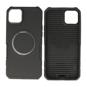 BAOHU Hoesje Geschikt voor de iPhone 15 Plus - Schokbestendige Telefoonhoesje Geschikt voor MagSafe - Zwart