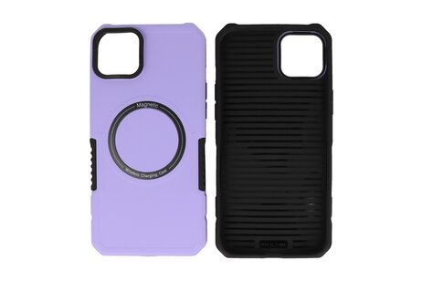 Hoesje Geschikt voor de iPhone 15 Plus - Schokbestendige Telefoonhoesje Geschikt voor MagSafe - Purple