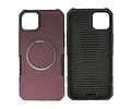 BAOHU Hoesje Geschikt voor de iPhone 15 Plus - Schokbestendige Telefoonhoesje Geschikt voor MagSafe - Bordeaux Rood