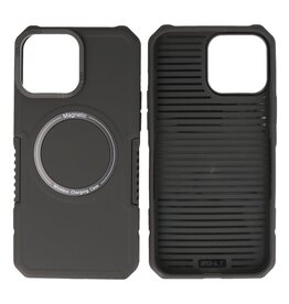 BAOHU Schokbestendige Telefoonhoesje met MagSafe iPhone 15 Pro Max - Zwart