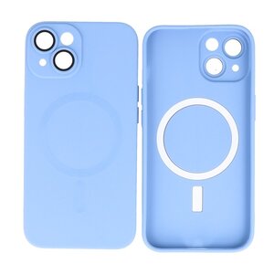 Hoesje Geschikt voor de iPhone 15 - Hoesje Geschikt voor MagSafe - Backcover met Camera Beschermer - Blauw