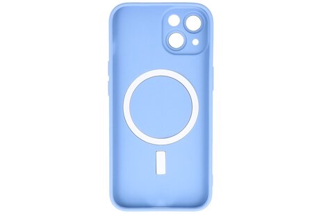 BAOHU Hoesje Geschikt voor de iPhone 15 - Hoesje Geschikt voor MagSafe - Backcover met Camera Beschermer - Blauw