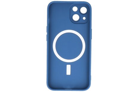BAOHU Hoesje Geschikt voor de iPhone 15 - Hoesje Geschikt voor MagSafe - Backcover met Camera Beschermer - Navy