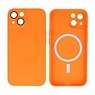Backcover Magsafe met Camera Beschermer iPhone 15 Oranje