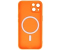 BAOHU Hoesje Geschikt voor de iPhone 15 - Hoesje Geschikt voor MagSafe - Backcover met Camera Beschermer - Oranje