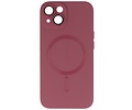 Hoesje Geschikt voor de iPhone 15 - Hoesje Geschikt voor MagSafe - Backcover met Camera Beschermer - Bruin