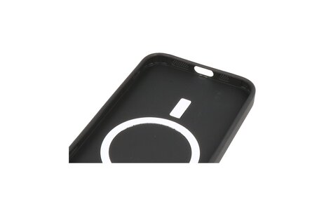 Hoesje Geschikt voor de iPhone 15 Pro - Hoesje Geschikt voor MagSafe - Backcover met Camera Beschermer - Zwart