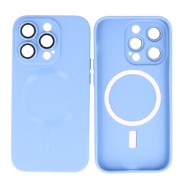 Backcover Magsafe met Camera Beschermer iPhone 15 Pro Blauw