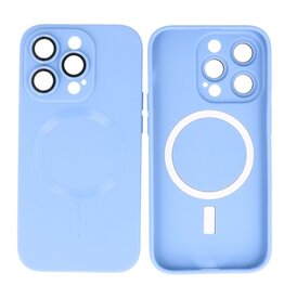BAOHU Backcover Magsafe met Camera Beschermer iPhone 15 Pro Blauw