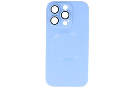 Hoesje Geschikt voor de iPhone 15 Pro - Hoesje Geschikt voor MagSafe - Backcover met Camera Beschermer - Blauw