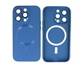 BAOHU Hoesje Geschikt voor de iPhone 15 Pro - Hoesje Geschikt voor MagSafe - Backcover met Camera Beschermer - Navy