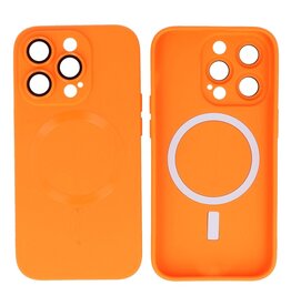 Backcover Magsafe met Camera Beschermer iPhone 15 Pro Oranje