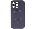 Hoesje Geschikt voor de iPhone 15 Pro - Hoesje Geschikt voor MagSafe - Backcover met Camera Beschermer - Nacht Paars