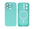 BAOHU Hoesje Geschikt voor de iPhone 15 Pro - Hoesje Geschikt voor MagSafe - Backcover met Camera Beschermer - Turquoise