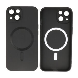 BAOHU Hoesje Geschikt voor de iPhone 15 Plus - Hoesje Geschikt voor MagSafe - Backcover met Camera Beschermer - Zwart