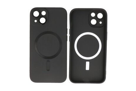 BAOHU Hoesje Geschikt voor de iPhone 15 Plus - Hoesje Geschikt voor MagSafe - Backcover met Camera Beschermer - Zwart