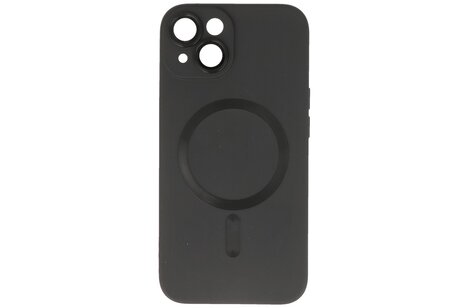 BAOHU Hoesje Geschikt voor de iPhone 15 Plus - Hoesje Geschikt voor MagSafe - Backcover met Camera Beschermer - Zwart
