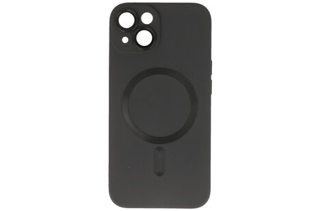 Hoesje Geschikt voor de iPhone 15 Plus - Hoesje Geschikt voor MagSafe - Backcover met Camera Beschermer - Zwart