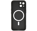Hoesje Geschikt voor de iPhone 15 Plus - Hoesje Geschikt voor MagSafe - Backcover met Camera Beschermer - Zwart