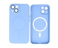Hoesje Geschikt voor de iPhone 15 Plus - Hoesje Geschikt voor MagSafe - Backcover met Camera Beschermer - Blauw