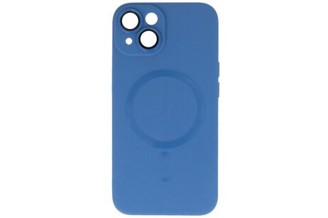 BAOHU Hoesje Geschikt voor de iPhone 15 Plus - Hoesje Geschikt voor MagSafe - Backcover met Camera Beschermer - Navy