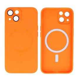 Backcover Magsafe met Camera Beschermer iPhone 15 Plus Oranje