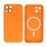 BAOHU Backcover Magsafe met Camera Beschermer iPhone 15 Plus Oranje