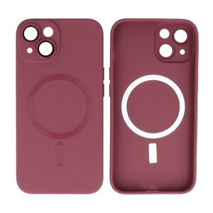 BAOHU Hoesje Geschikt voor de iPhone 15 Plus - Hoesje Geschikt voor MagSafe - Backcover met Camera Beschermer - Bruin