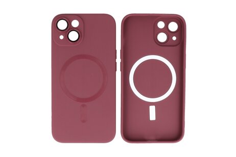 BAOHU Hoesje Geschikt voor de iPhone 15 Plus - Hoesje Geschikt voor MagSafe - Backcover met Camera Beschermer - Bruin