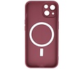 BAOHU Hoesje Geschikt voor de iPhone 15 Plus - Hoesje Geschikt voor MagSafe - Backcover met Camera Beschermer - Bruin