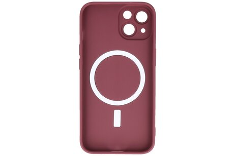 BAOHU Hoesje Geschikt voor de iPhone 15 Plus - Hoesje Geschikt voor MagSafe - Backcover met Camera Beschermer - Bruin