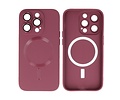 BAOHU Hoesje Geschikt voor de iPhone 15 Pro Max - Hoesje Geschikt voor MagSafe - Backcover met Camera Beschermer - Bruin