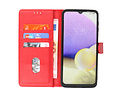 BAOHU Zakelijke Book Case Telefoonhoesje - Portemonnee Hoesje - Geschikt voor de Oppo A38 - Rood