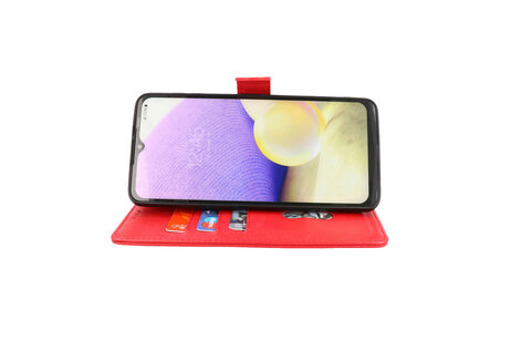 BAOHU Zakelijke Book Case Telefoonhoesje - Portemonnee Hoesje - Geschikt voor de Oppo A38 - Rood