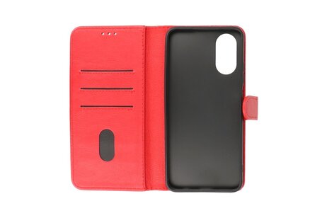 BAOHU Zakelijke Book Case Telefoonhoesje - Portemonnee Hoesje - Geschikt voor de Oppo A38 - Rood