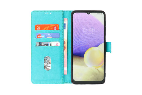 BAOHU Zakelijke Book Case Telefoonhoesje - Portemonnee Hoesje - Geschikt voor de Oppo A38 - Groen