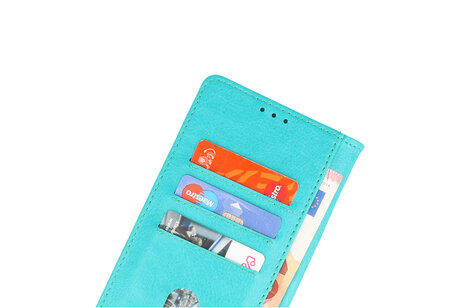 BAOHU Zakelijke Book Case Telefoonhoesje - Portemonnee Hoesje - Geschikt voor de Oppo A38 - Groen