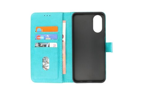 BAOHU Zakelijke Book Case Telefoonhoesje - Portemonnee Hoesje - Geschikt voor de Oppo A38 - Groen
