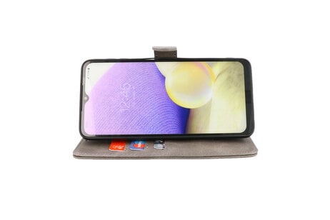 BAOHU Zakelijke Book Case Telefoonhoesje - Portemonnee Hoesje - Geschikt voor de Oppo A38 - Grijs