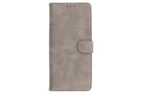 BAOHU Zakelijke Book Case Telefoonhoesje - Portemonnee Hoesje - Geschikt voor de Oppo A38 - Grijs