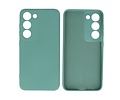 Fashion Backcover Telefoonhoesje - Color Hoesje - Geschikt voor de Samsung Galaxy S23 FE - Donker Groen