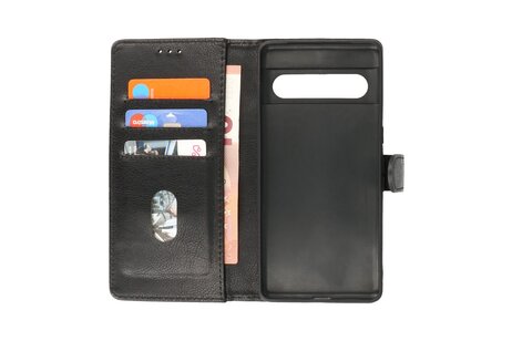 BAOHU Zakelijke Book Case Telefoonhoesje - Portemonnee Hoesje - Geschikt voor de Google Pixel 8 - Zwart