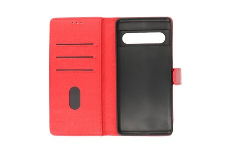 BAOHU Zakelijke Book Case Telefoonhoesje - Portemonnee Hoesje - Geschikt voor de Google Pixel 8 - Rood
