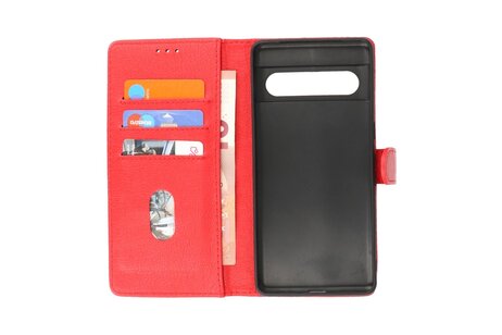 BAOHU Zakelijke Book Case Telefoonhoesje - Portemonnee Hoesje - Geschikt voor de Google Pixel 8 - Rood