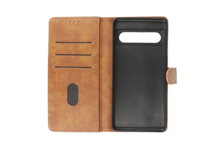 BAOHU Zakelijke Book Case Telefoonhoesje - Portemonnee Hoesje - Geschikt voor de Google Pixel 8 - Bruin