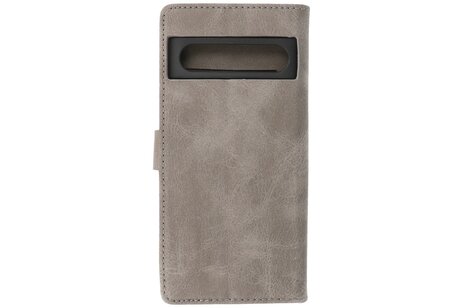 BAOHU Zakelijke Book Case Telefoonhoesje - Portemonnee Hoesje - Geschikt voor de Google Pixel 8 - Grijs